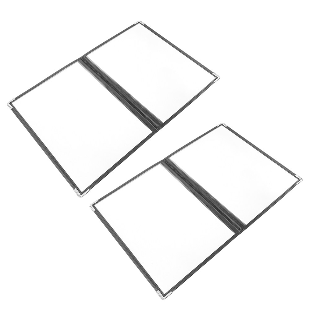 Home Cooking Recipe - 2Pcs Transparent Menu Holder Restaurant Menu