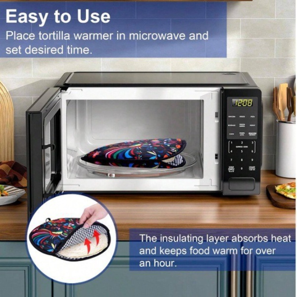 Tortilla Warmer Cloth - Portable 30cm Tortilla Warmer Pouch Heat
