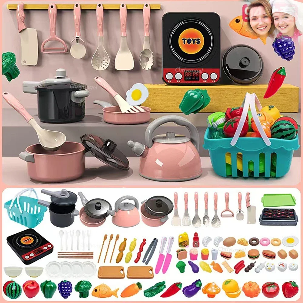 Home Cooking Game - Kids Kitchen Toys Set 92/69/59 PCS