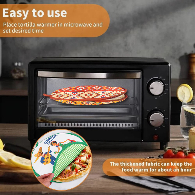 Tortilla Warmer Cloth - 30cm Cloth Bag Portable Burrito Tortilla