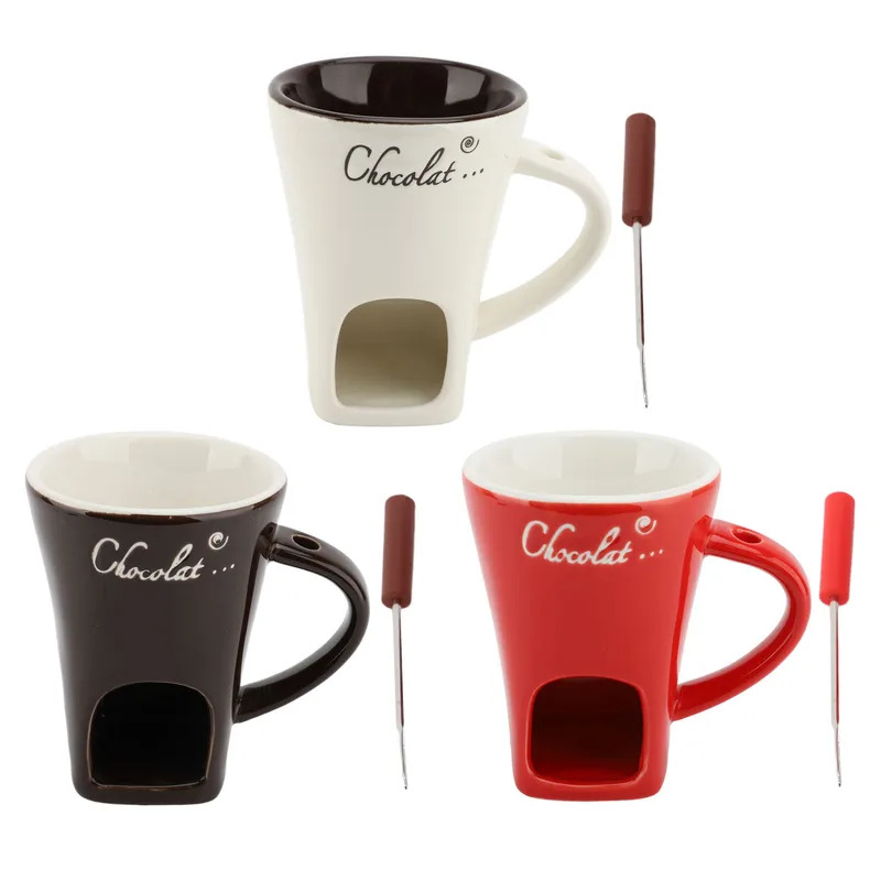 Fondue Pot Ceramic - Chocolate Melting Fondue Mug Ceramic Butter
