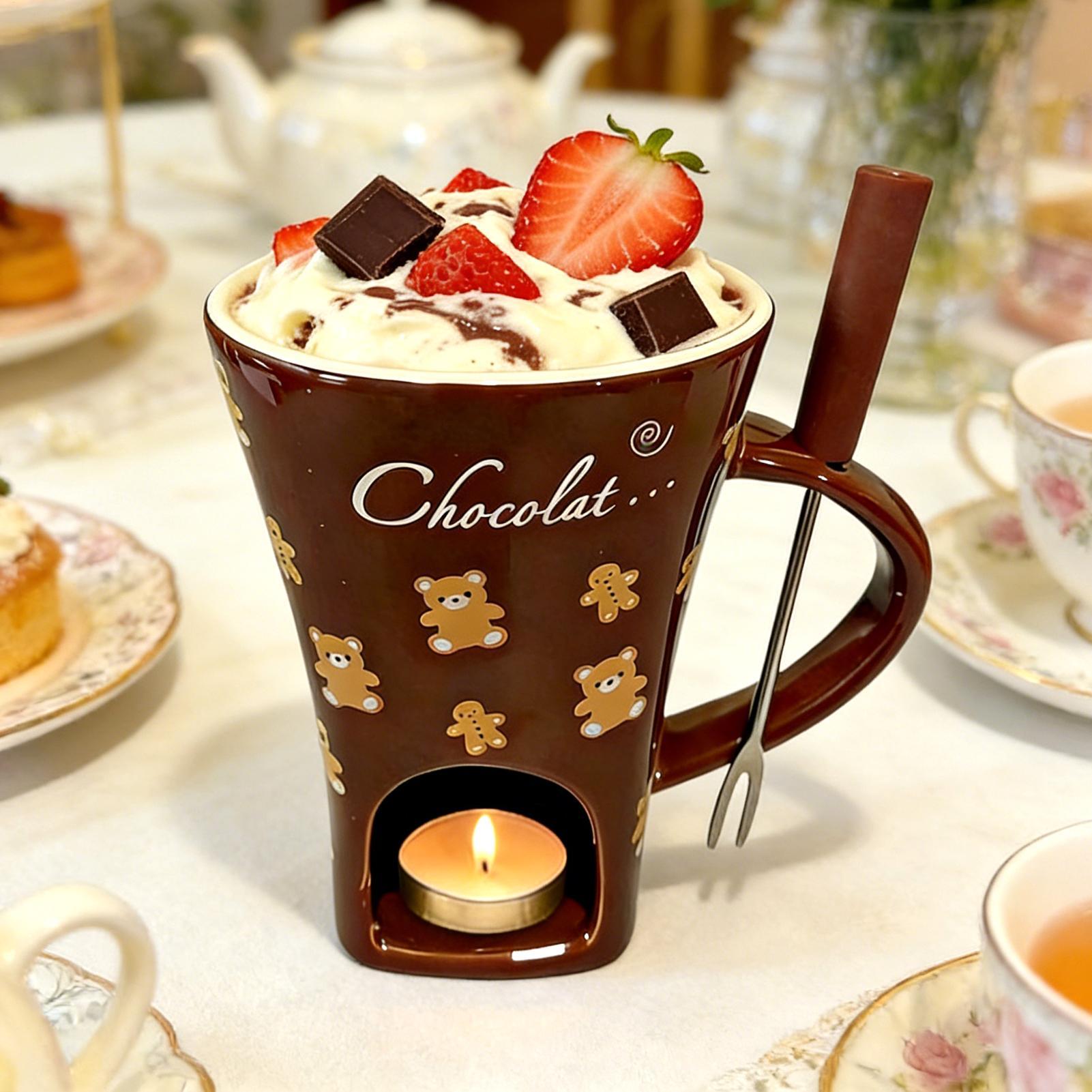 Chocolate Melting Cup 130ml Pe - Fondue Pot Ceramic ulasan dan harga