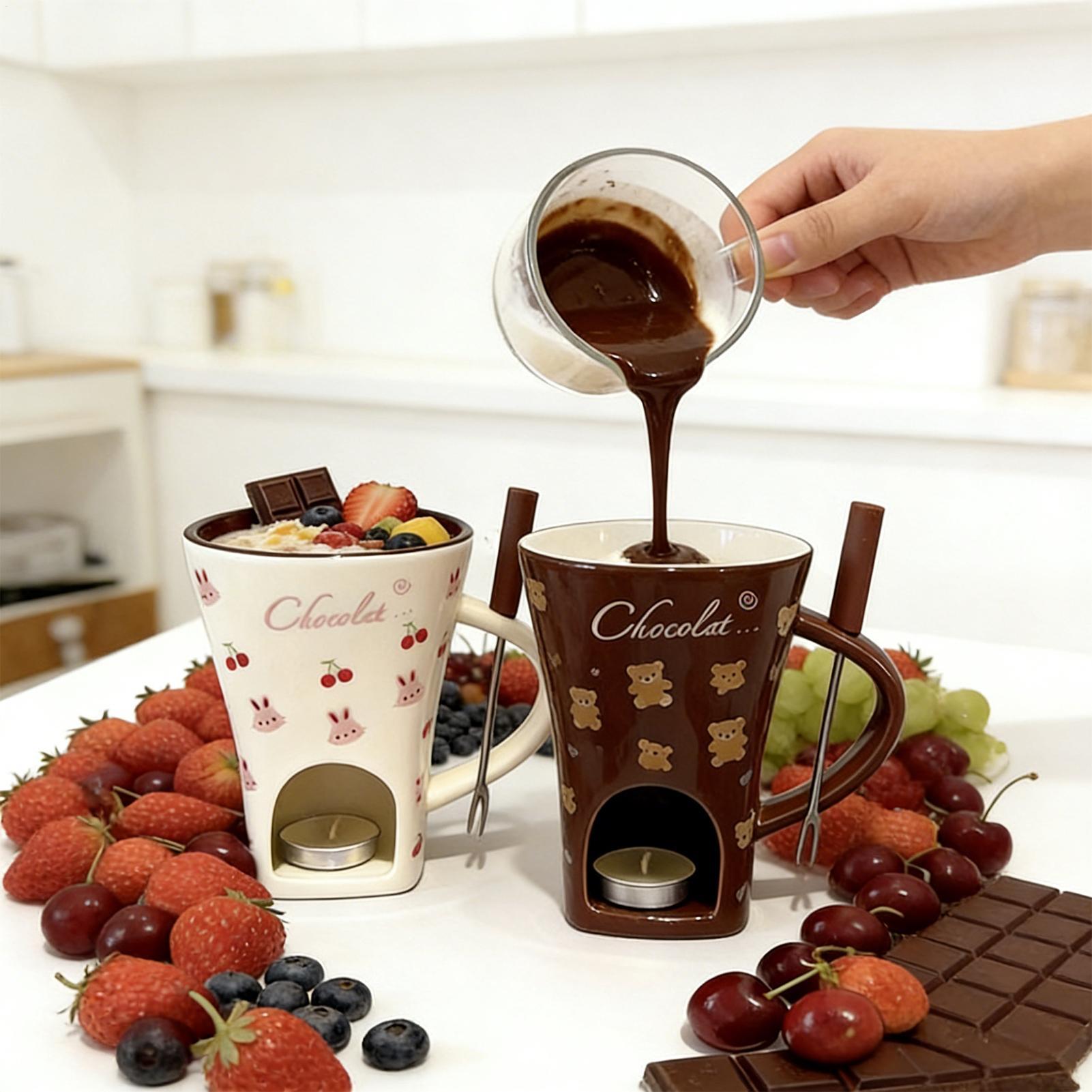 Chocolate Melting Cup 130ml Pe - Fondue Pot Ceramic ulasan dan harga
