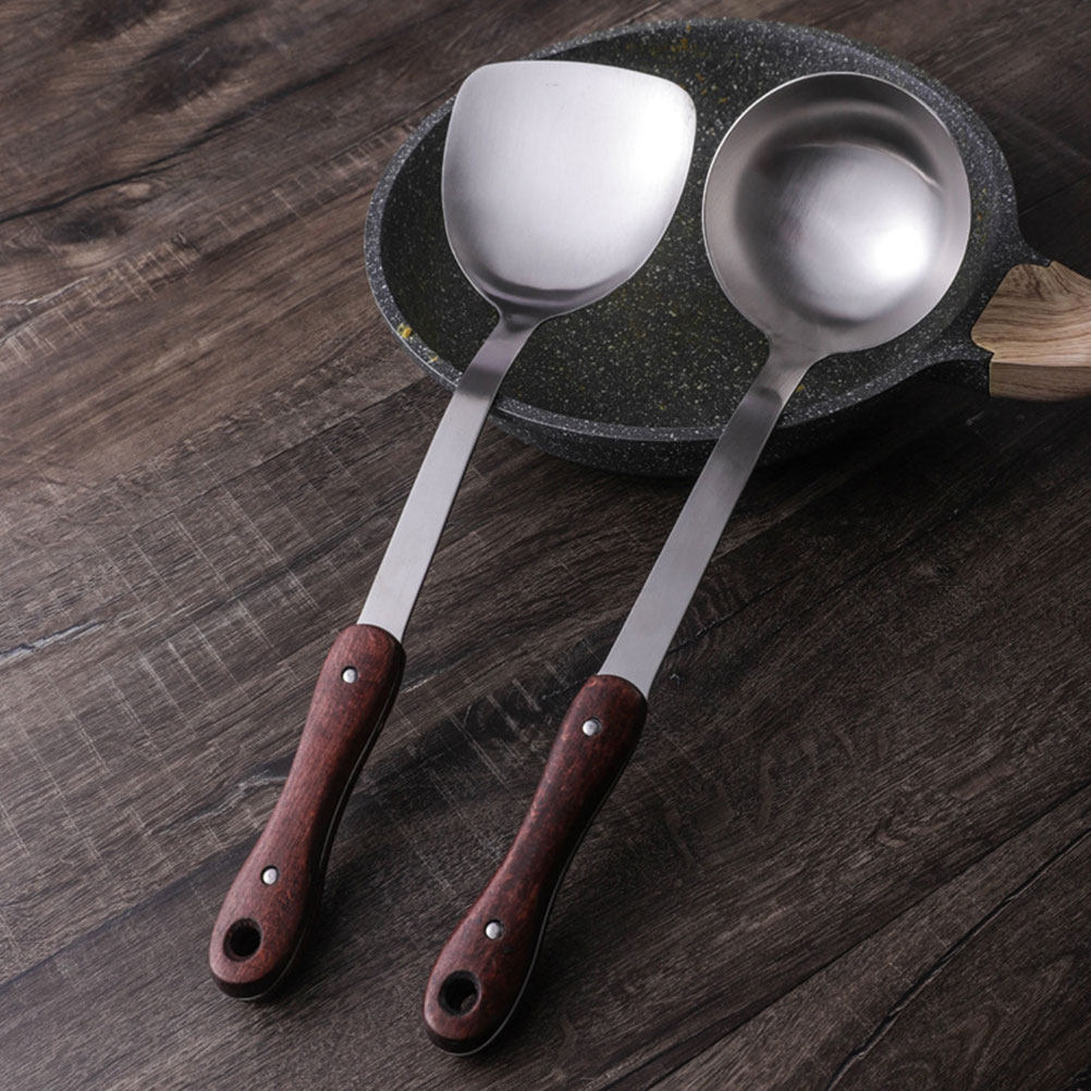 Stainless Steel Tableware Wood - Home Cooking Supplies ulasan dan harga