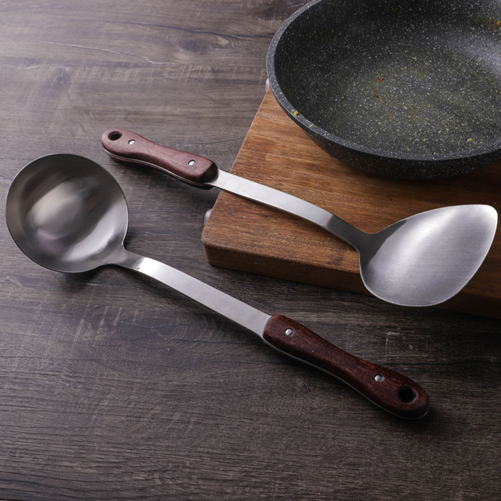 Stainless Steel Tableware Wood - Home Cooking Supplies ulasan dan harga