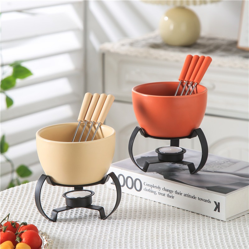 Eco-Friendly Ceramic Bowl with - Fondue Pot Ceramic ulasan dan harga