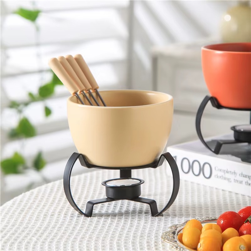 Eco-Friendly Ceramic Bowl with - Fondue Pot Ceramic ulasan dan harga
