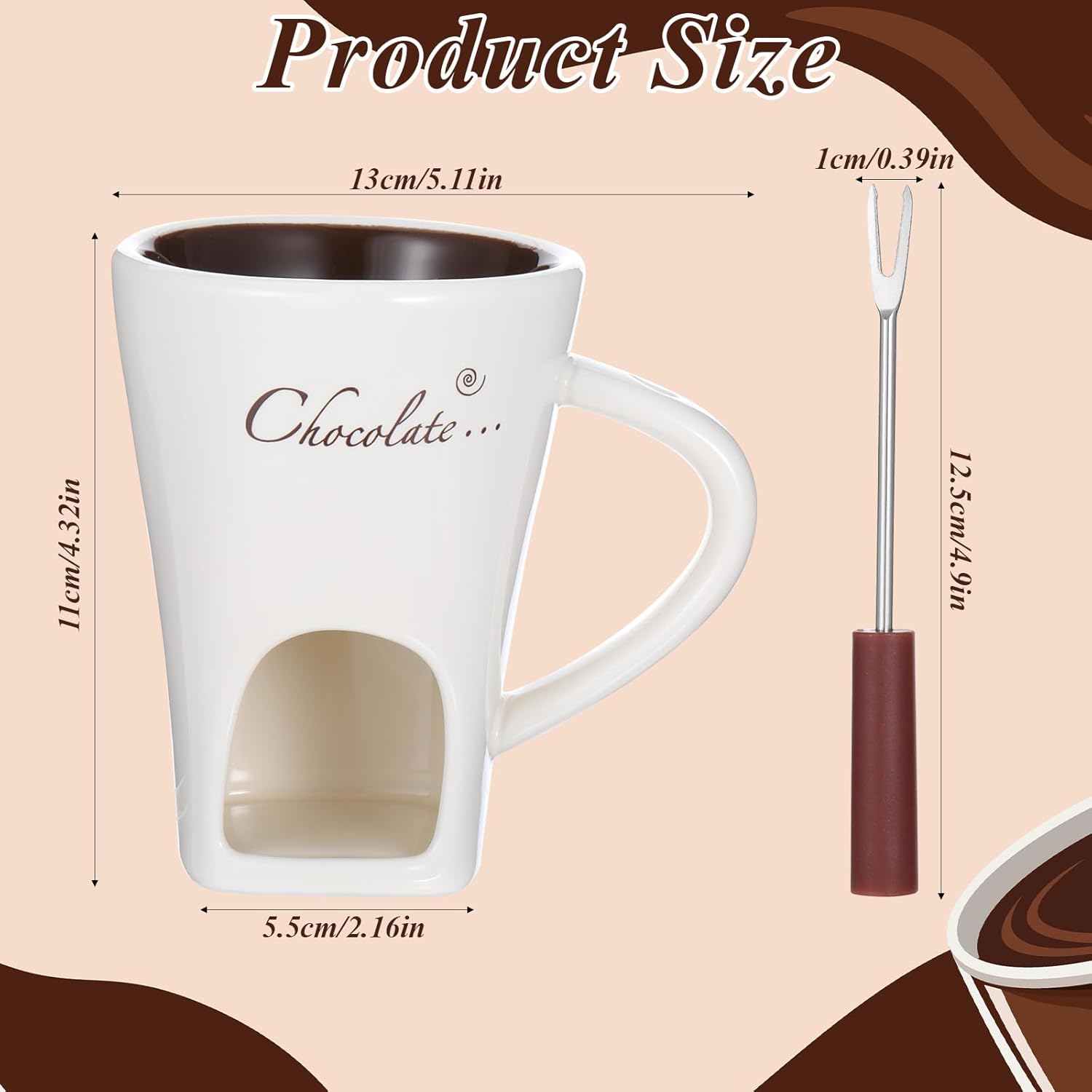 Sweet Ceramic Fondue Cup with  - Fondue Pot Ceramic ulasan dan harga