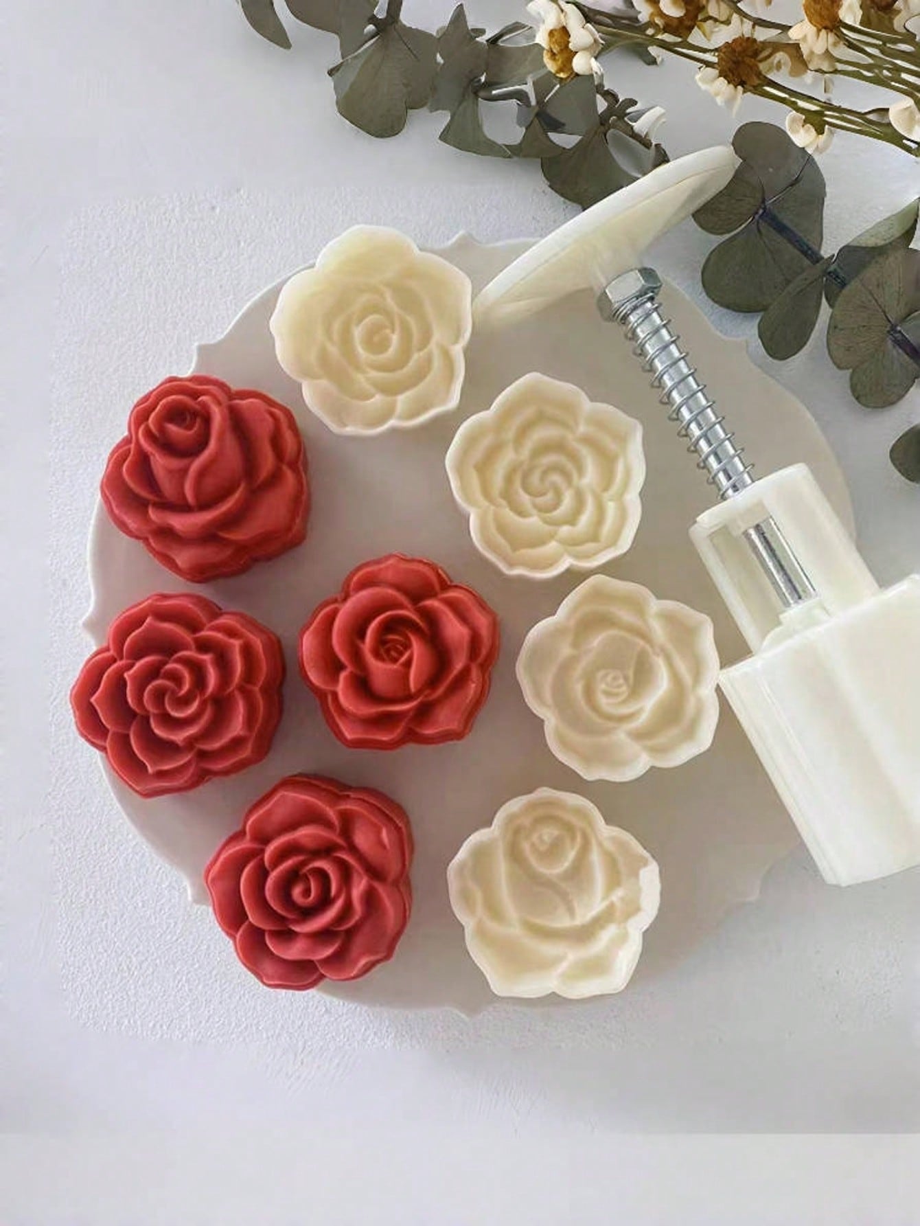 Rose Shaped Mooncake Mold Setw - Home Cooking Asian ulasan dan harga