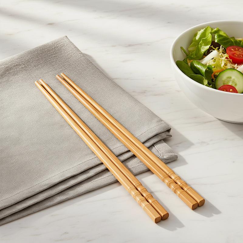 New 1 Pair Natural Bamboo Chop - Home Cooking Asian ulasan dan harga
