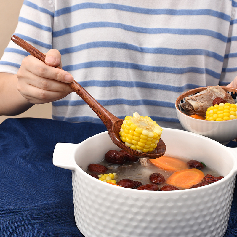 Long Handle Ramen Wooden Spoon - Home Cooking Supplies ulasan dan harga