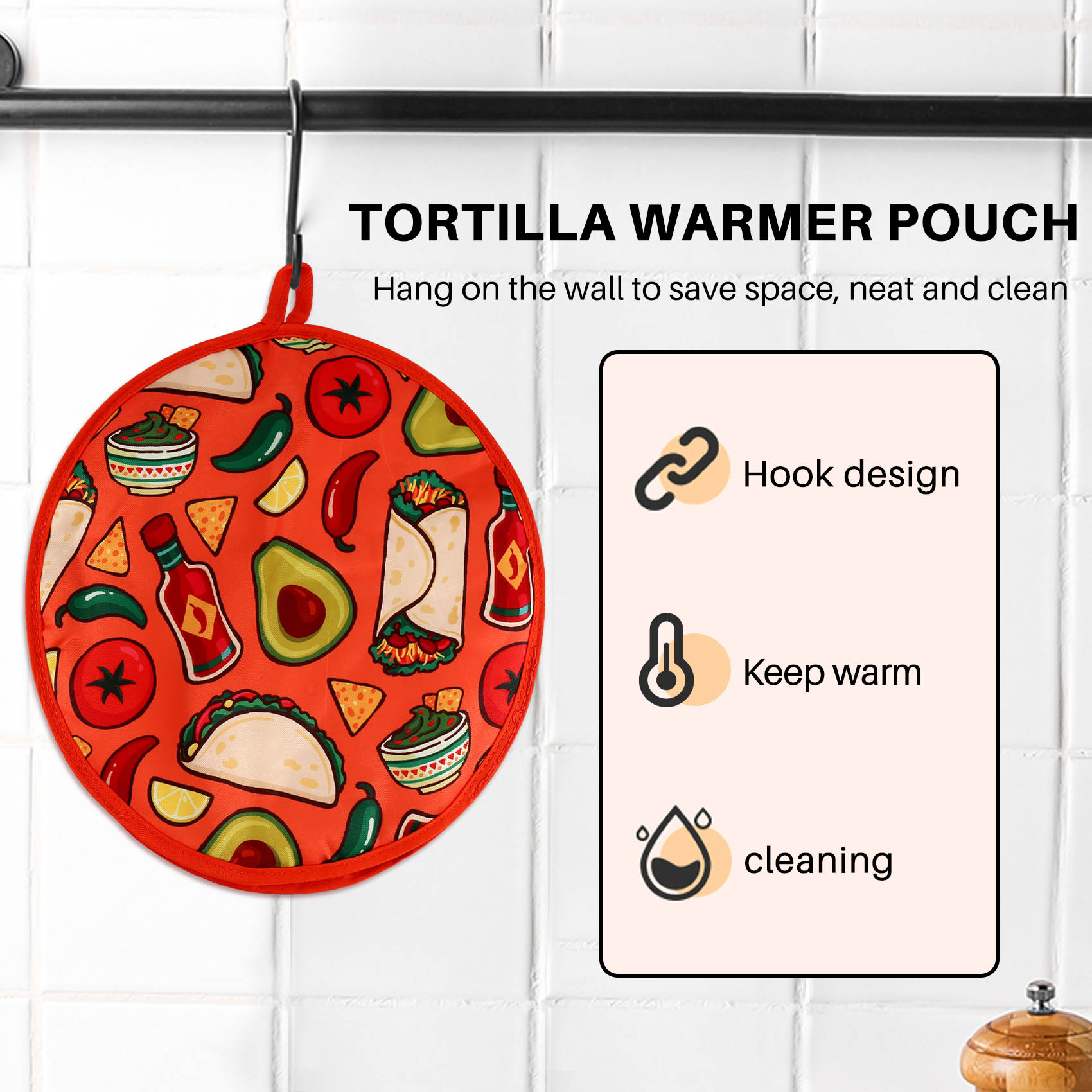 ABRE-12Inch Cloth Bag For Burr - Tortilla Warmer Cloth ulasan dan harga