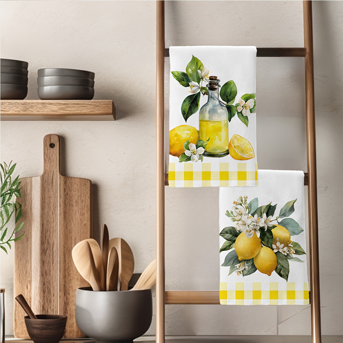 2Pcs, Lemon Floral Pattern Kit - Home Cooking Supplies ulasan dan harga