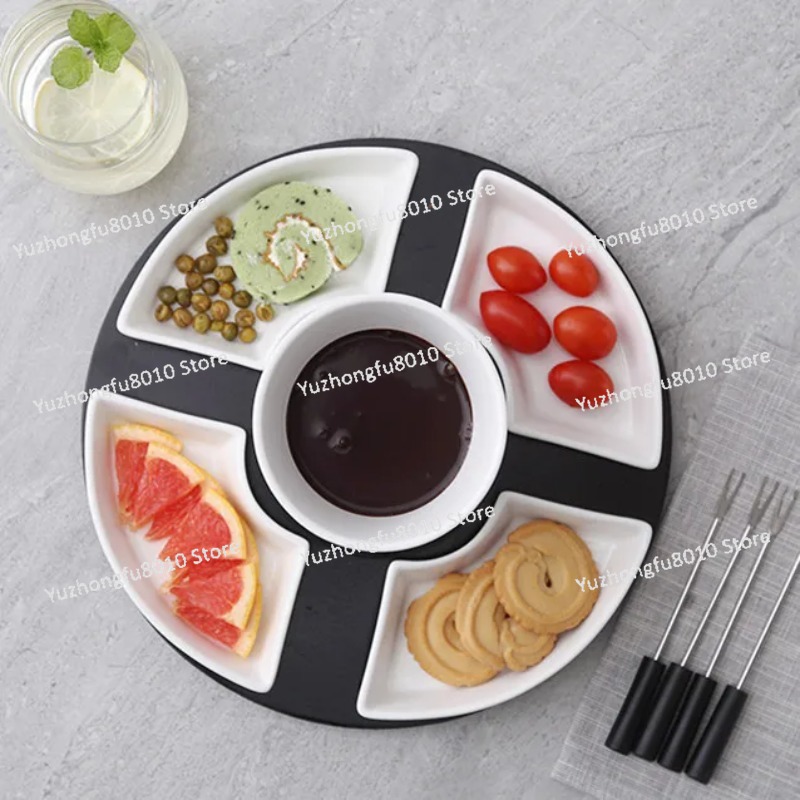 White Glazed Ceramic Chocolate - Fondue Pot Ceramic ulasan dan harga