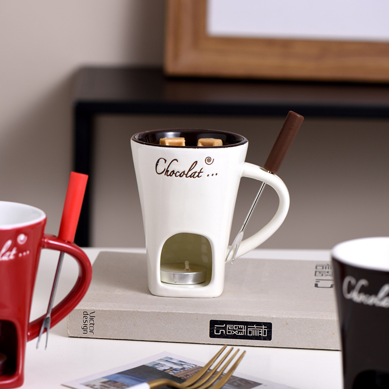 130ml Chocolate Fondue Mug Mel - Fondue Pot Ceramic ulasan dan harga