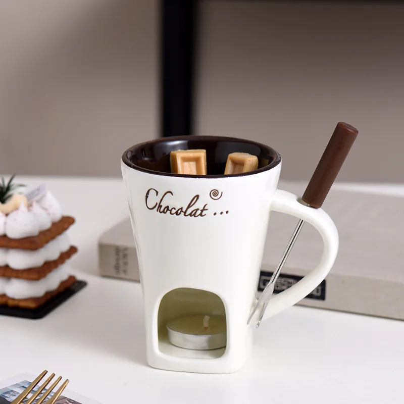 130ml Chocolate Fondue Mug Mel - Fondue Pot Ceramic ulasan dan harga