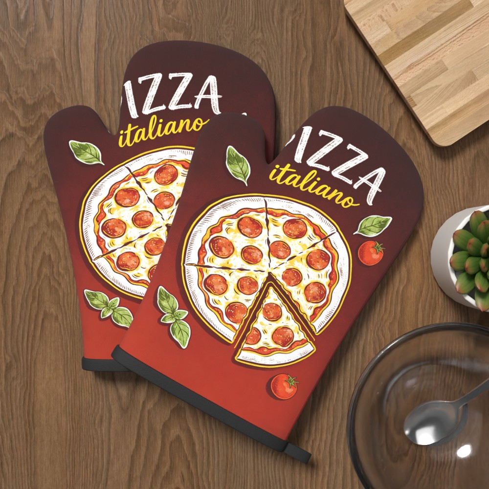 Pizza Italiano Print Oven Mitt - Home Cooking Chef ulasan dan harga
