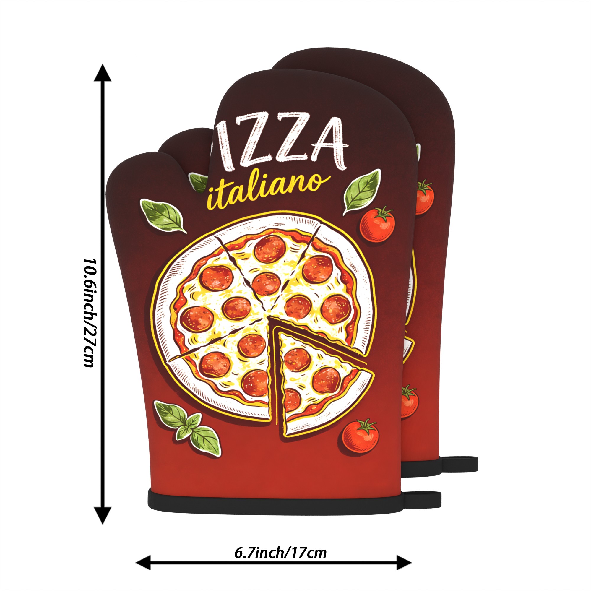 Pizza Italiano Print Oven Mitt - Home Cooking Chef ulasan dan harga
