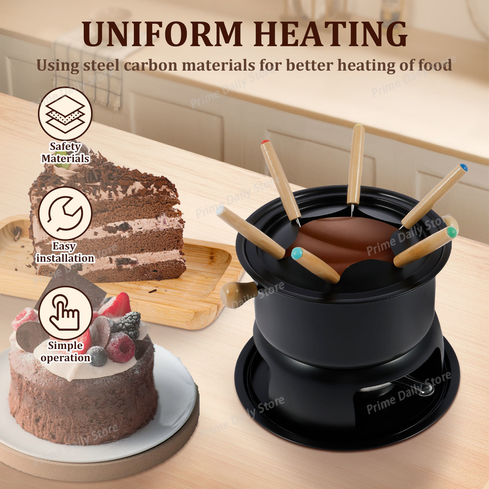 Ceramic Chocolate Fondue Pot w - Fondue Pot Ceramic ulasan dan harga