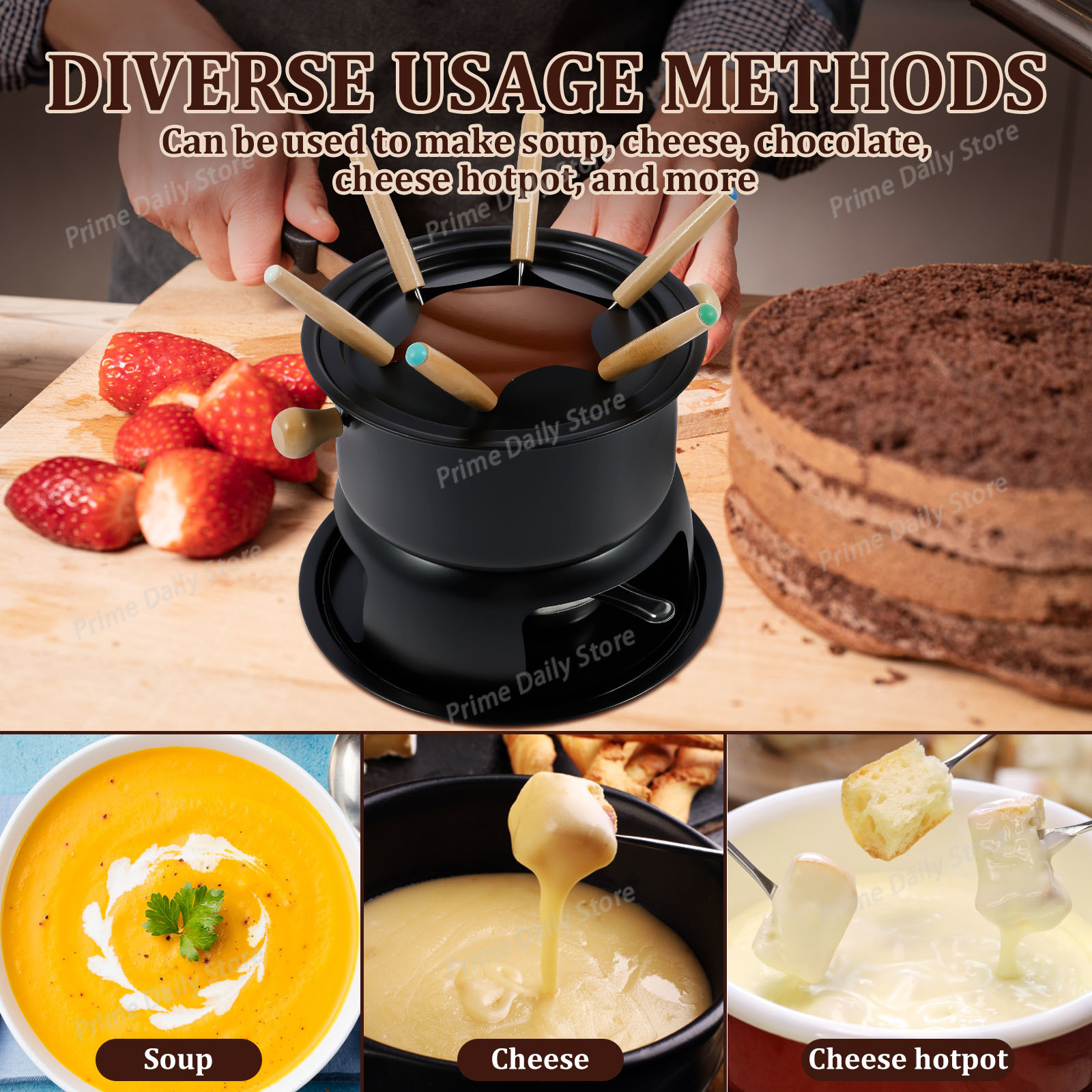 Ceramic Chocolate Fondue Pot w - Fondue Pot Ceramic ulasan dan harga