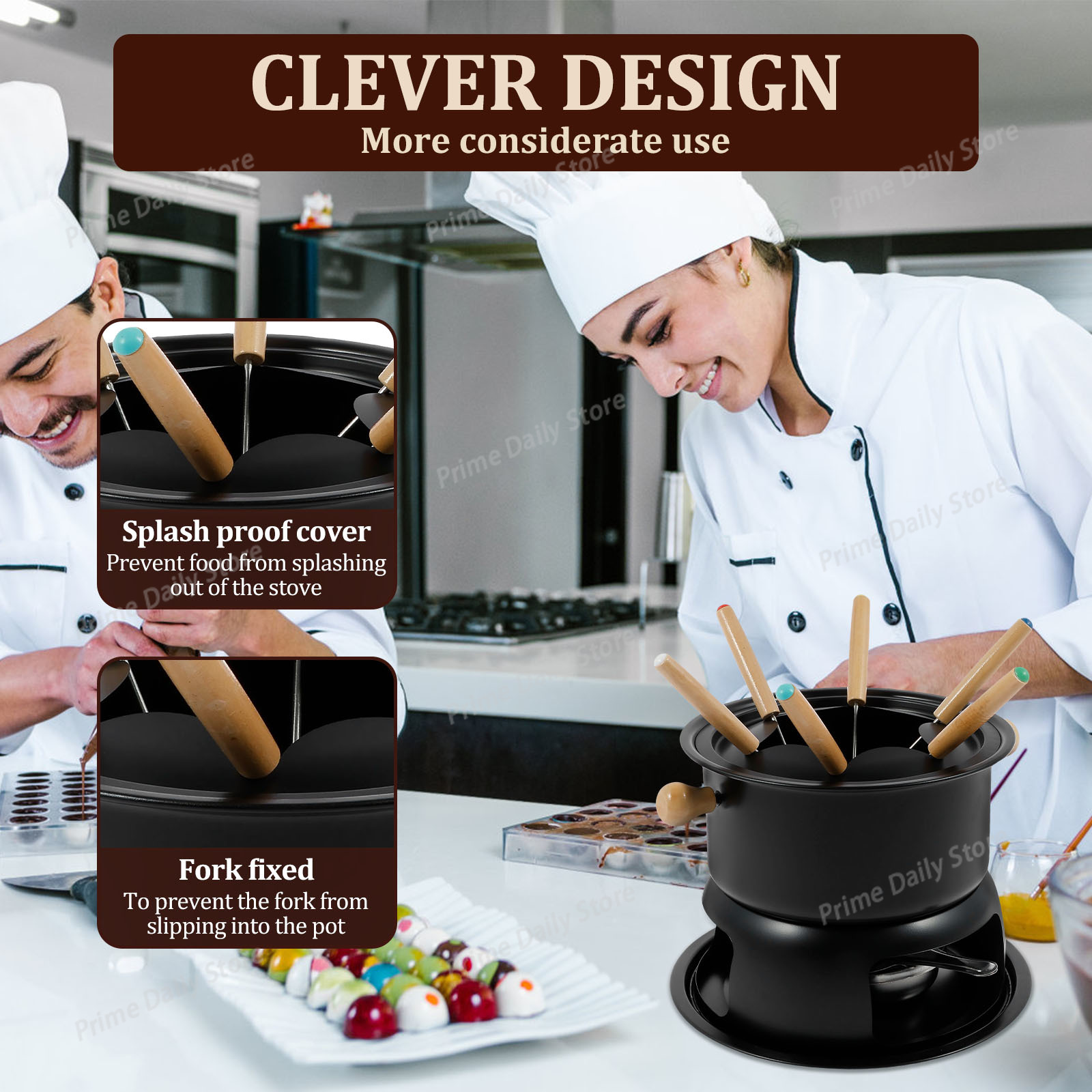 Ceramic Chocolate Fondue Pot w - Fondue Pot Ceramic ulasan dan harga
