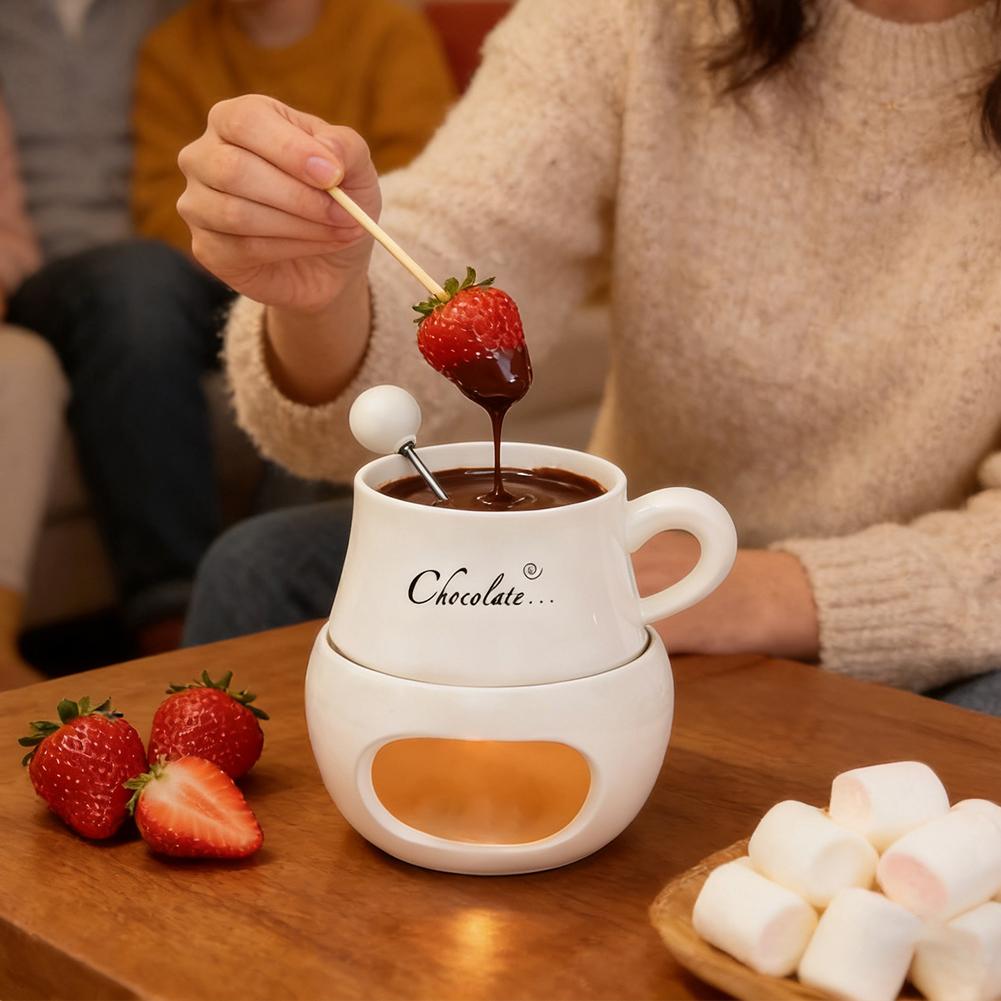 Chocolate Fondue Cup Ceramic W - Fondue Pot Ceramic ulasan dan harga