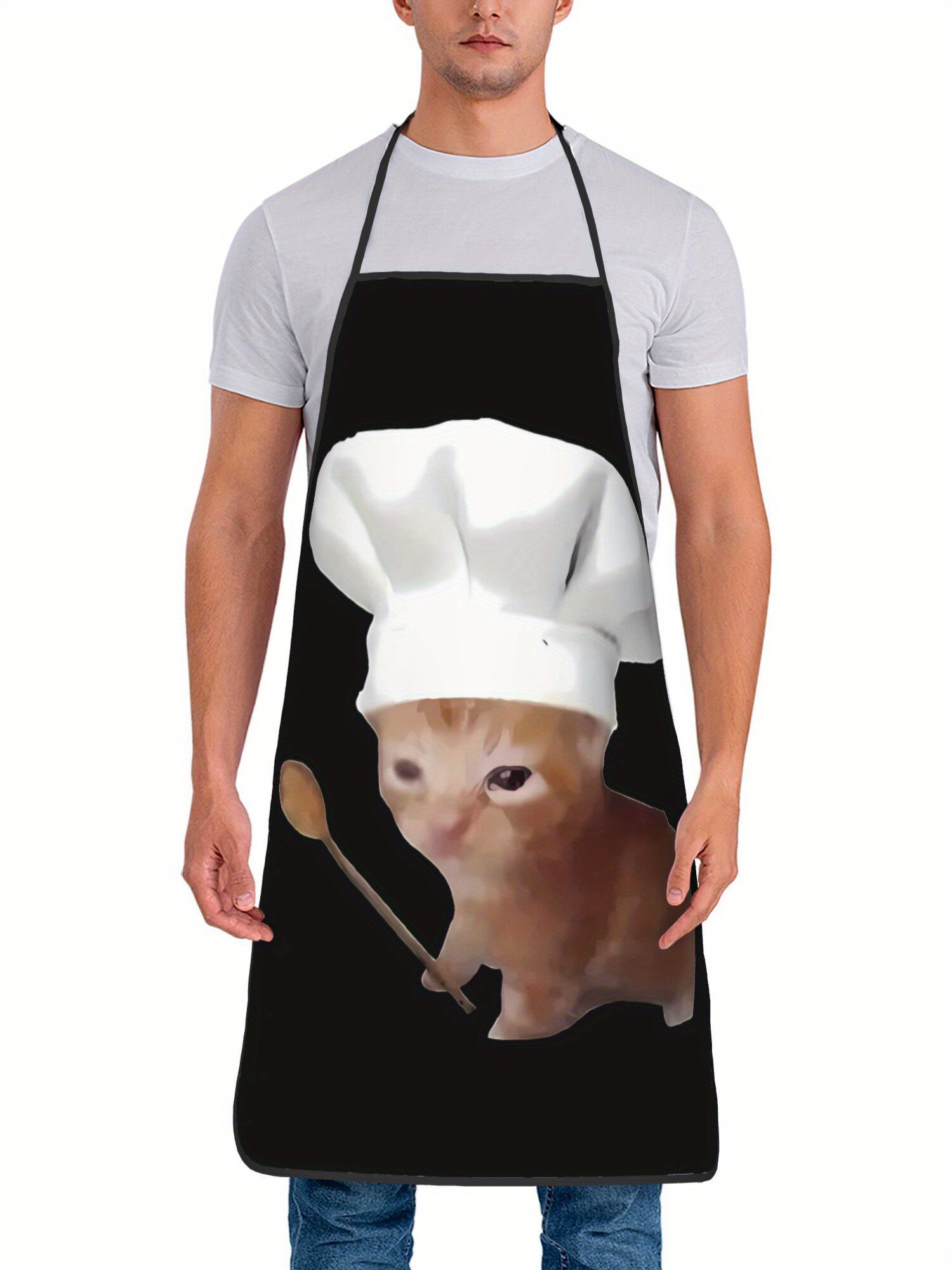 Funny Chef Crying Cat Apron Ki - Home Cooking Chef ulasan dan harga