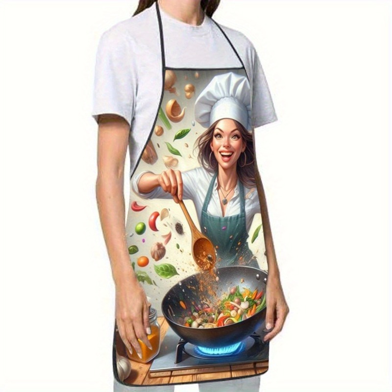 Vegetable Cooking Print Apron, - Home Cooking Chef ulasan dan harga