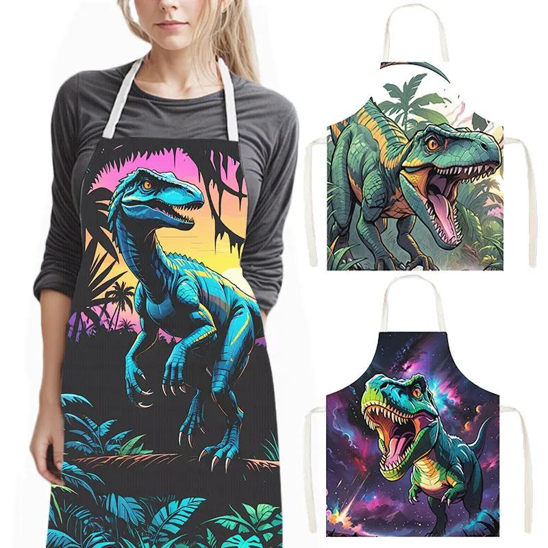 Cute Dinosaur Print Kitchen Ap - Home Cooking Chef ulasan dan harga