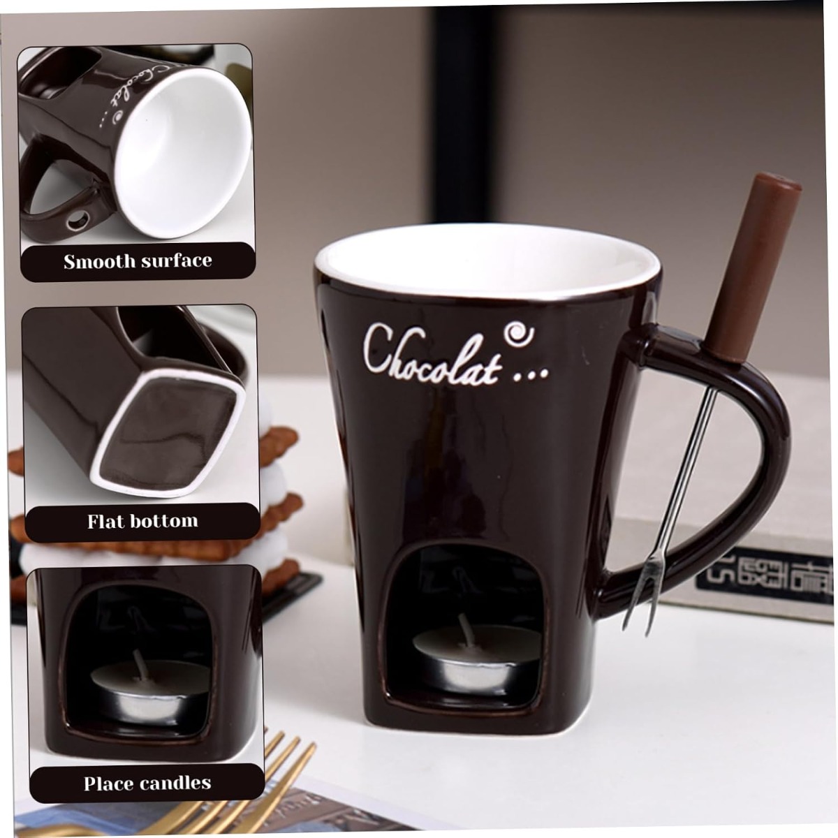 Ceramic Multifunction Chocolat - Fondue Pot Ceramic ulasan dan harga