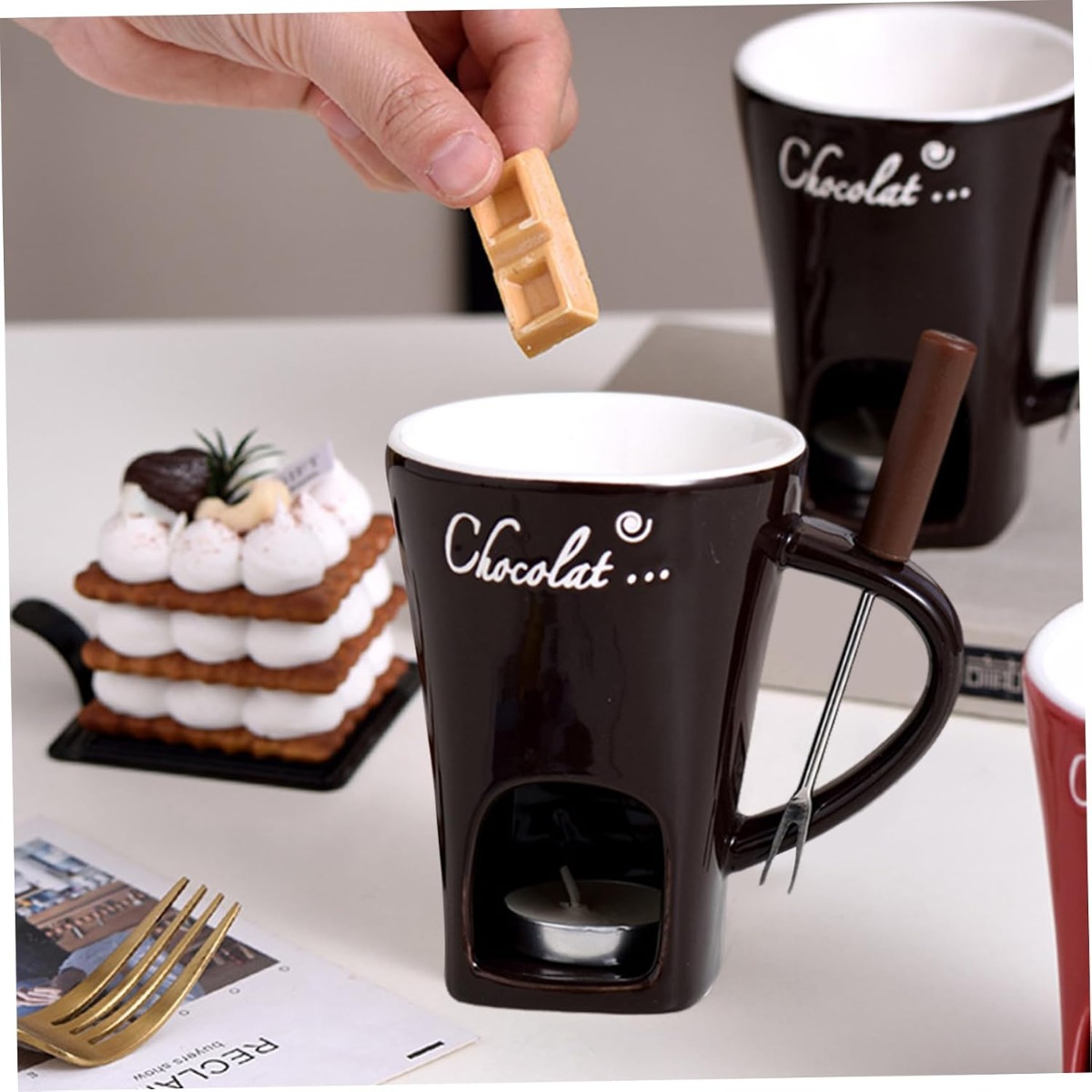 Ceramic Multifunction Chocolat - Fondue Pot Ceramic ulasan dan harga