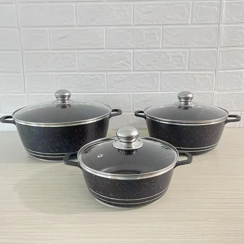 JMZ Cookware Set Granite Cooki - Home Cooking Chef ulasan dan harga