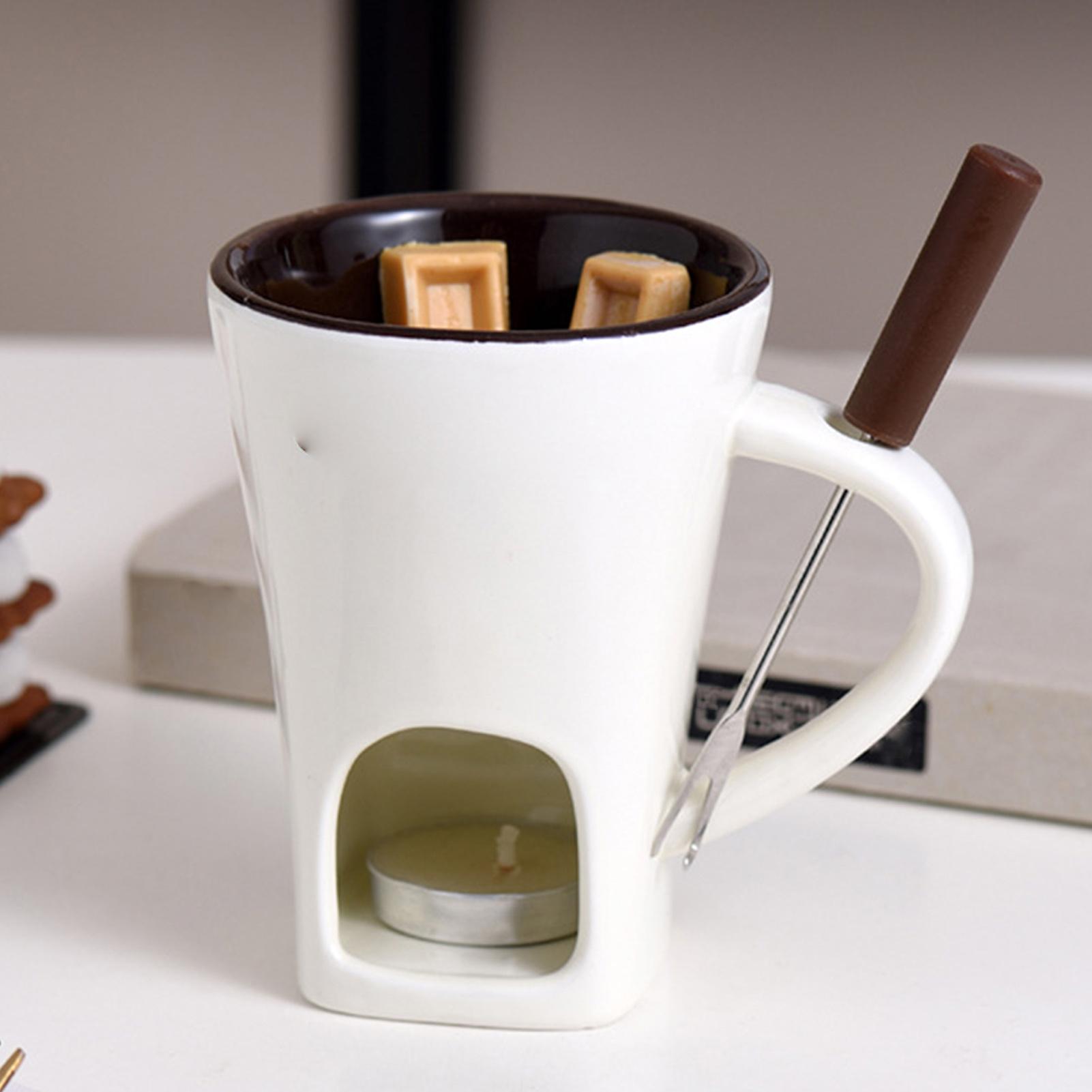 Mini Chocolate Fondue Mug Set  - Fondue Pot Ceramic ulasan dan harga