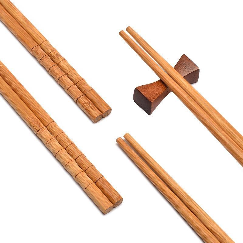 1 Pair Natural Bamboo Chopstic - Home Cooking Asian ulasan dan harga