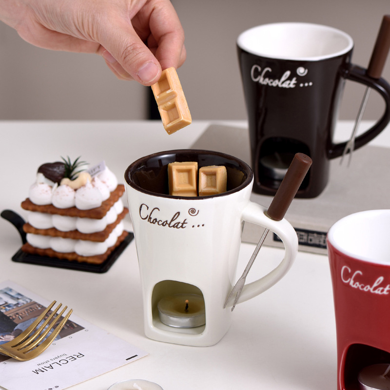 Fondue Mug Cheese Butter Melt  - Fondue Pot Ceramic ulasan dan harga